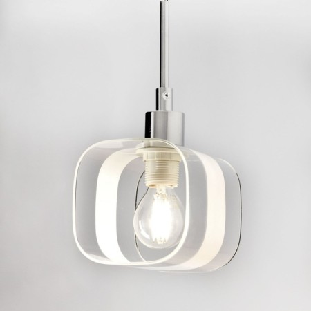 Suspended Citilux Virta CL139012, 12x10x25 cm, 1x60W, E14, gray color.-1