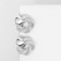 Earrings Metal "Circles Binding", Color Silver