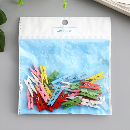 Decor for creativity wood "clothespin" 2.5 cm (set 30 pcs) 10.5x11.5 cm-3