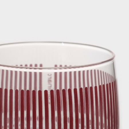Low glass glass "Lines", 310 ml, lilac color-1