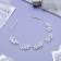 Juliana hair accessory (on invisible) flowers and beads, 21 cm, silver
