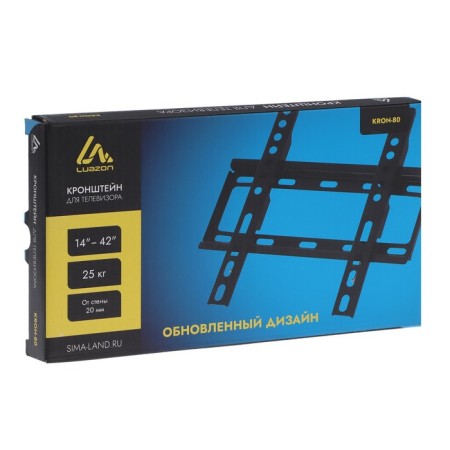 Luazon Kron-80 bracket, for TV, fixed, 14-42 ", 20 mm from the wall, black-4