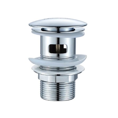 Bottom valve Ledeme L65-2, for a shell, with overflows, brass, chrome