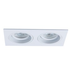Точечный встраиваемый светильник Arte Lamp Tarf A2178PL-2WH, GU10, 2х35 Вт, 9.2х17.5х2.5 см, белый