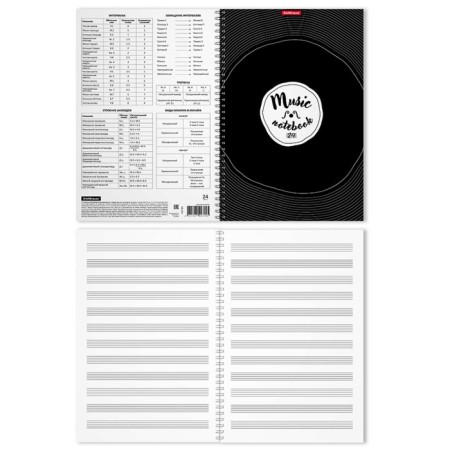 Note for notes A4, 24 sheets on the crest Erichkrause Just Music, vertical orientation-2