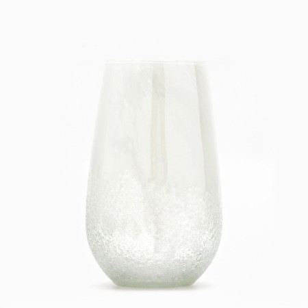 Vase for flowers "Tenderness" of colored glass 24 × 14.2 × 14.2 cm