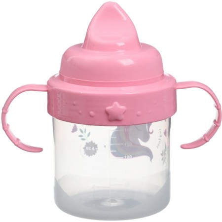 Children's stroke with solid nose "Unicorn", 150 ml., With pens, pink color-3