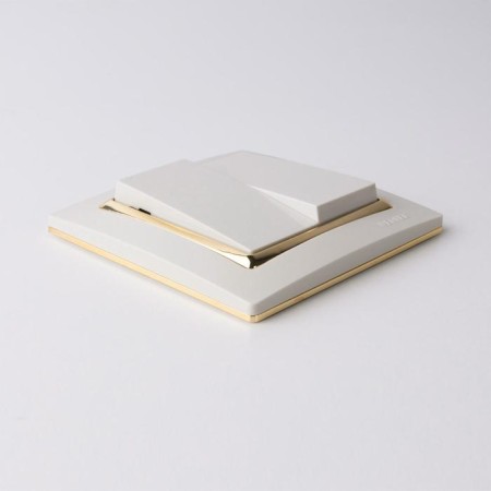 Frame for 1 post WL03-FRAME-01-IVORY-GD, color gold, ivory-3