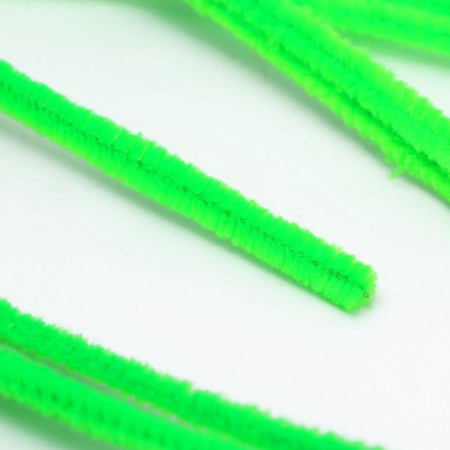 Wire with pile for crafts and decor set of 50 pcs., Size 1 pc. 30 × 0.6cm, color green neon-1