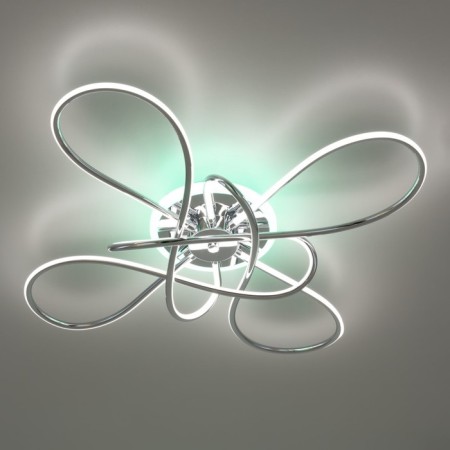 Ceiling chandelier Citilux "Jamini" CL229B141E, 65x65x12.5 cm, 4x22.5W, LED, Gray color.-4