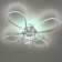 Ceiling chandelier Citilux "Jamini" CL229B141E, 65x65x12.5 cm, 4x22.5W, LED, Gray color.