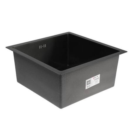 Kitchen sink Aflorn AF94444F, Sredal, S = 3.0 and 0.8 mm, 44x44x22 cm, siphon, graphite-1