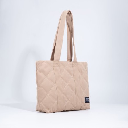 Zipper bag with lightning, beige color-2