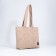 Zipper bag with lightning, beige color