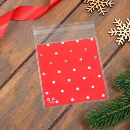 BOPP package with sticky tape, "Santa Claus", 10 x 11 cm-1