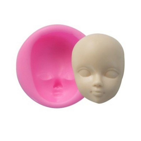 Form Silicone universal “face”, transparent color, product size 2.5 × 3.5 cm
