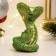Figure "Snake with a laptop" Green with gilding, 8cm