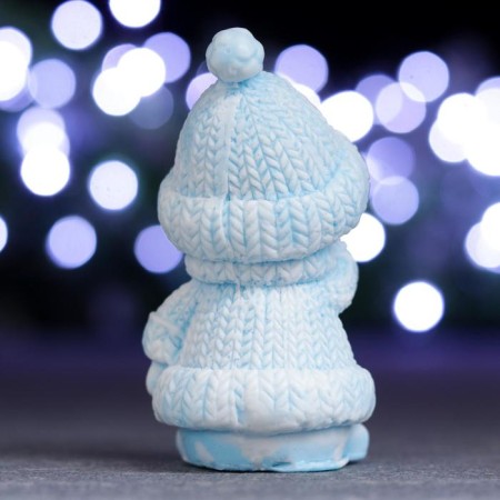 New Year's figure soap "Snowman" Bely, 90g, 4.5x4.5x9.5cm-2