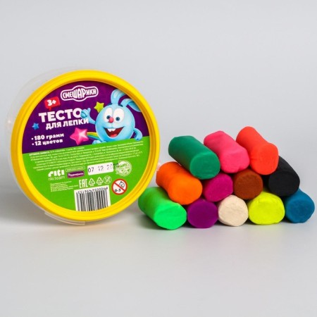 Modeling dough, 12 colors of 15 g, mixariki-1