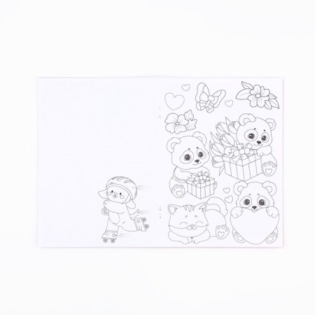 Notepad Coloring Painting 12 sheets, 130x180 "Raccoon"-2