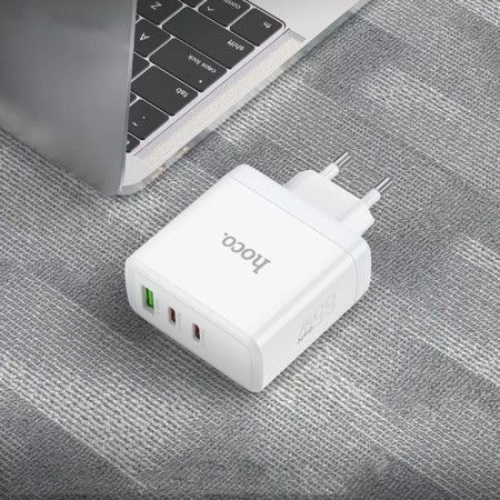 The N30, USB/2TYPE-C, 3 A, white-white network charger.-4