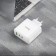 The N30, USB/2TYPE-C, 3 A, white-white network charger.