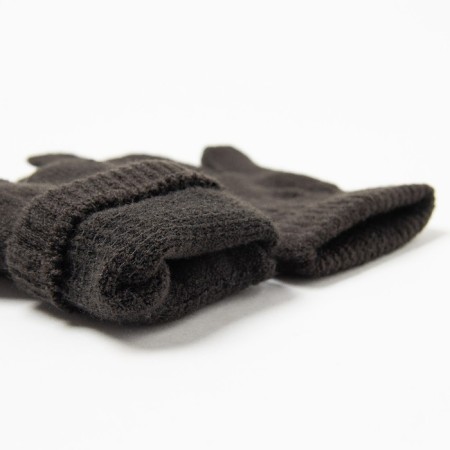 Baby gloves, black color, size 17-2