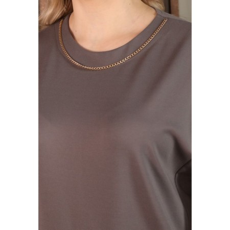 Female dress, size 62, beige color-10