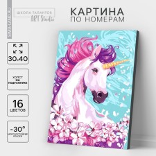 Picture on numbers on a canvas with a subframe 