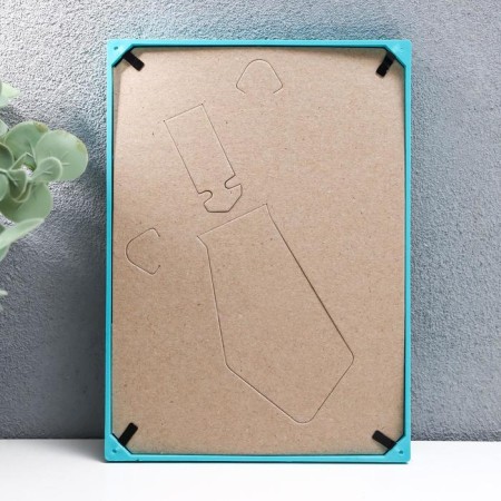 Photo frame plastic L-1 10x15 cm turquoise (plastic screen)-2