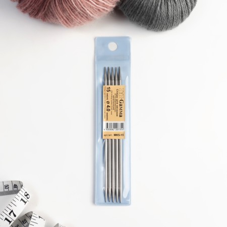 Knitting knitting needles, hosiery, d = 4 mm, 15 cm, 5 pcs-1