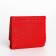 Women's wallet on the button, red color