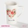 Porcelain shade mug "Flowering of love", 380 ml, white color