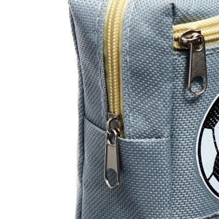 School Penal on the zipper Calligrata "Football", 2 departments, gray-3