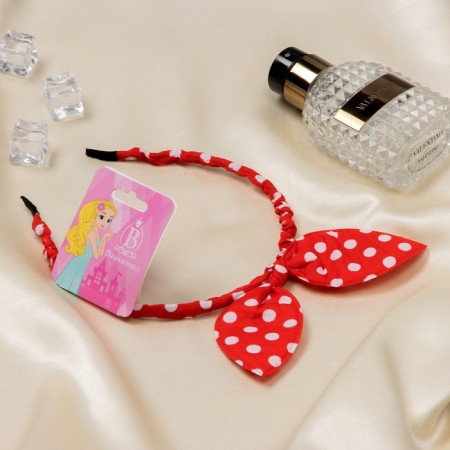 Hair rim "funny ears" peas, red-1