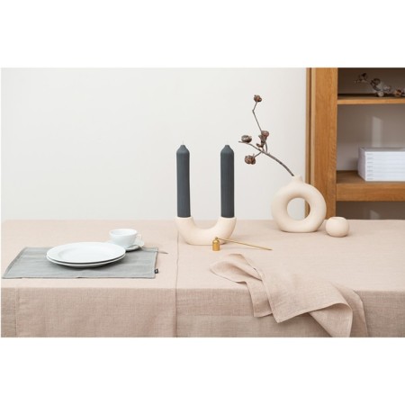 Napotle for devices made of washed linen in gray color Essential, size 35x45 cm-4