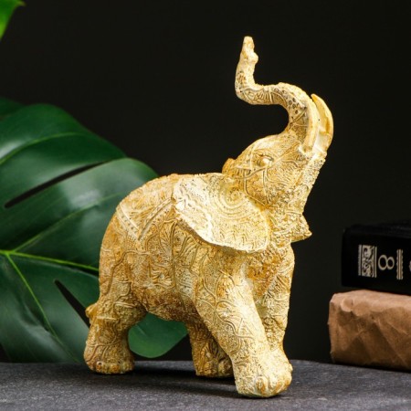 Figure "Elephant Openwork" gold, 16x9x19cm