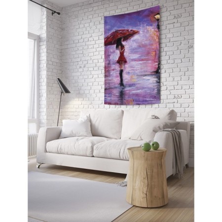 Decorative panel with photo printing "Beauty in the rain", vertical, size 150x200 cm