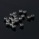 Crimp (covering bead) 0.6 × 0.6 × 0.5 cm, (set 20 pcs.), Silver color