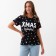 Women's T -shirt KAFTAN "XMAS FAMILY" p. 40-42, black