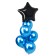 Bouquet of balloon "Star" blue chrome, set of 7 pcs.