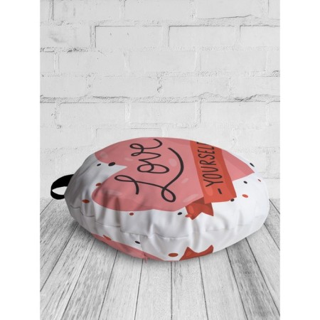 Pillow Sidushka "Love yourself", decorative, d = 52 cm-1