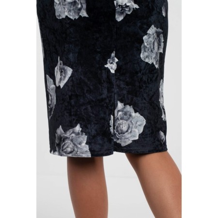 Female dress, size 44, black color, white-9