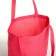 Shoper bag without fastening, from textiles, pink color