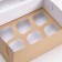 Box for 12 cupcakes with a window, craft, 32.5 x 25.5 x 10 cm