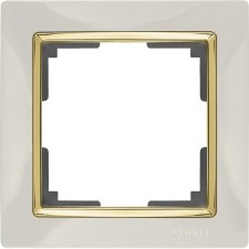 Frame for 1 post WL03-FRAME-01-IVORY-GD, color gold, ivory
