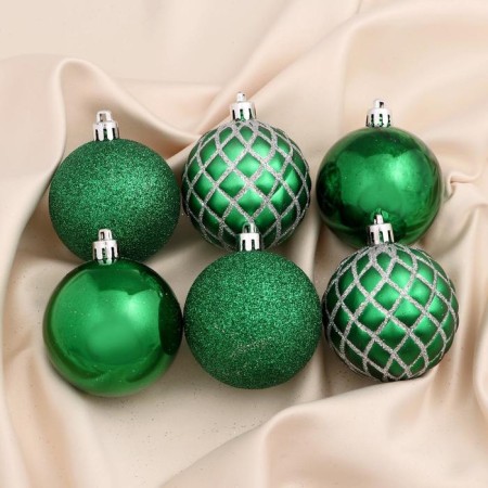Set of balls plastic D-6 cm, 12 pcs "Largo" Green