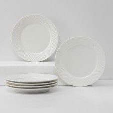 A set of plates of dining porcelain Wilmax “Julia Vysotskaya”, 6 objects: D = 25.5 cm, white color