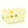 Easter decor of white basket "Chicken" 10x16x9 cm