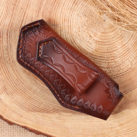 Scabbard - a knife cover, under a knife up to 12 x 4.5 cm, brown-1